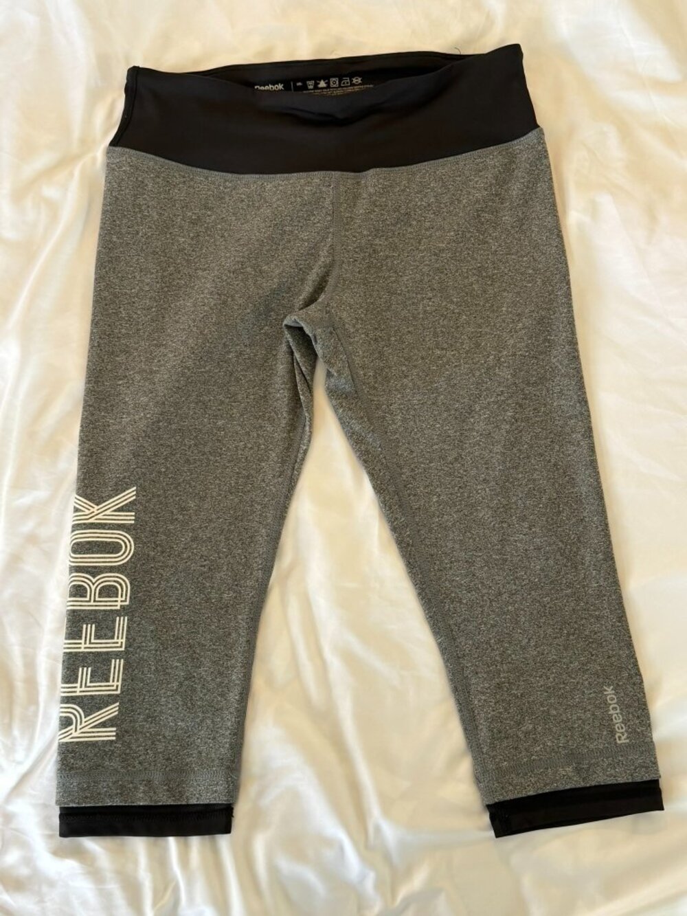 Reebok High-Rise Performance Training Leggings Heather Charcoal Gray Women's Pet